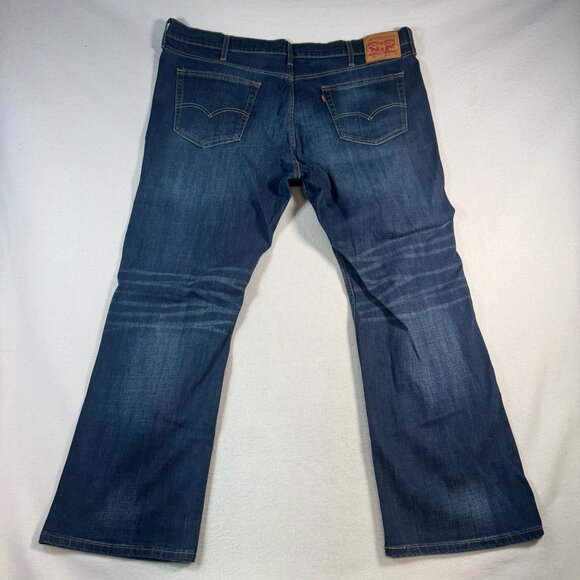 Levis Jeans Mens 44 Blue 527 Straight Leg Relaxed Fit Mid Rise Dark Wash - Picture 2 of 12